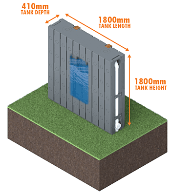 FenceTank 1000L - Birch Grey